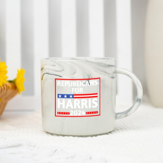 Discover Republicans-for-harris - Republicans For Harris - Marble Mugs
