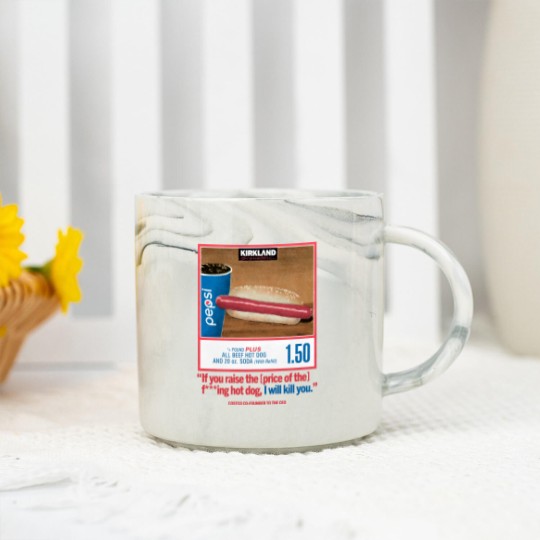 Discover Costco Hot Dog & Soda Combo Marble Mugs