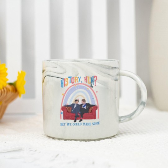 Discover History, Huh? Marble Mugs, Red White and Royal Blue