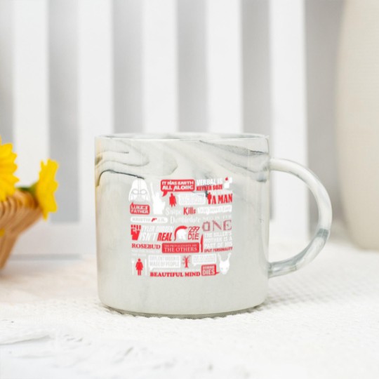 Discover Movie Spoilers Funny Marble Mugs, Men's Women's Sizes (wtb-094)