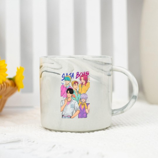 Discover Saja Boy Unisex 2025 Multicolor Marble Mugs