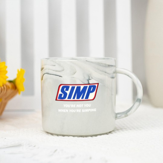 Discover Simp Meme You're not You When You're Simping Marble Mugs