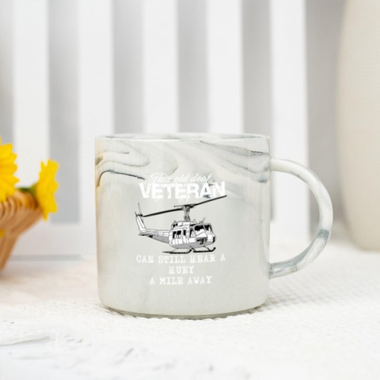 Discover Uh1 Huey Helicopter T Army Aviation Veteran Marble Mugs