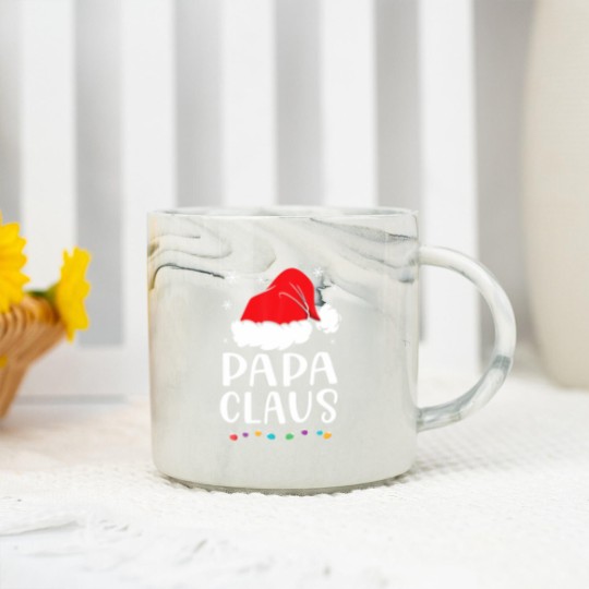 Discover Papa Claus Family Matching Papa Claus Pajama Marble Mugs