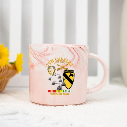 Discover 7th Cavalry (Air Cav) - 1st Cav Division w SVC - Air Assault - Marble Mugs