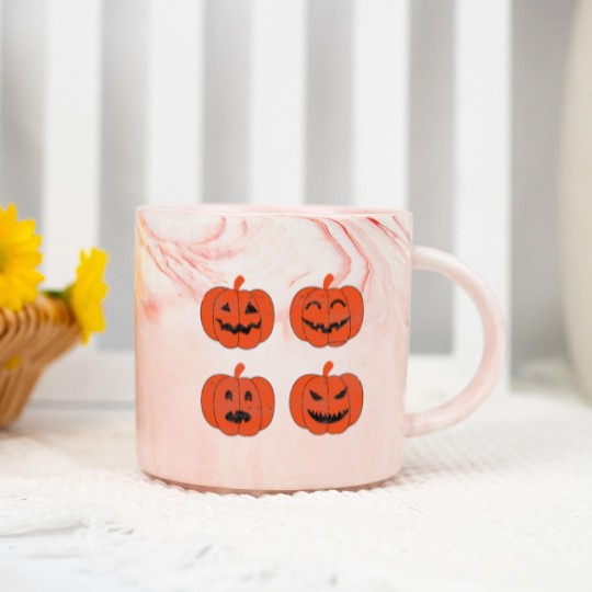 Discover Vintage Look Jack-O-Lantern Pumpkin Halloween Marble Mugs