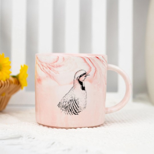 Discover Chukar partridge animal portrait (bright products) Marble Mugs