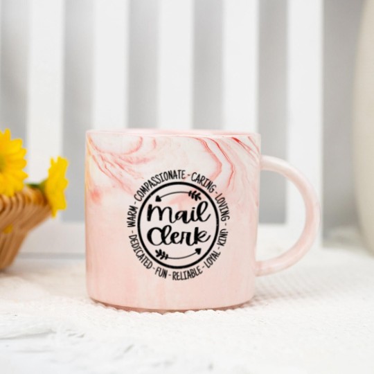 Discover Mail Clerk Vintage Gift Marble Mugs