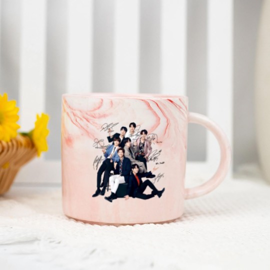 Discover Bts Marble Mugs, Bts Sign Marble Mugs, BTS Group Marble Mugs