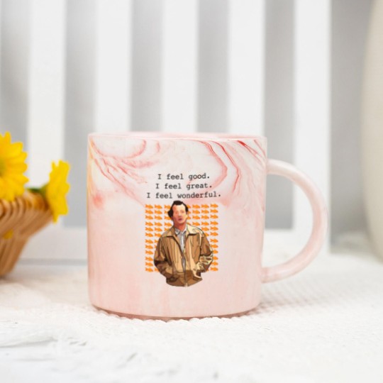 Discover What about Bob I feel good I feel great I feel wonderful  Marble Mugs