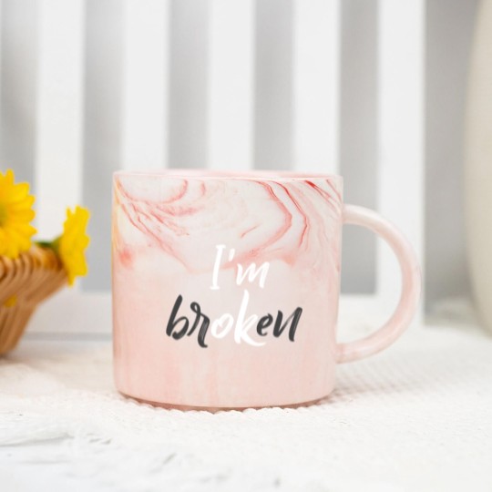 Discover I'm Ok - I'm Broken Marble Mugs