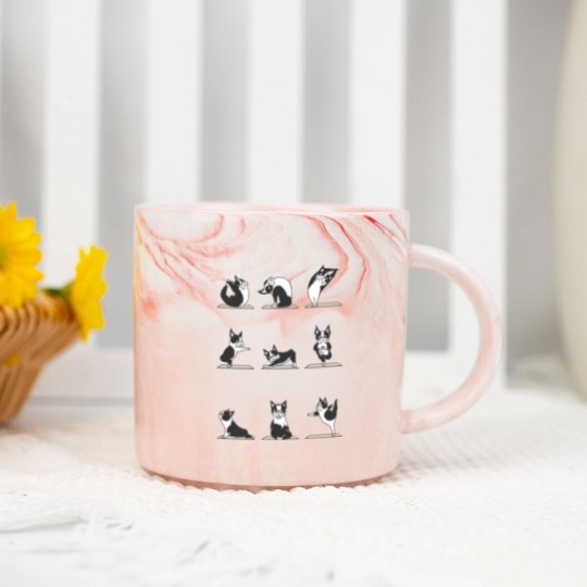 Discover Boston Terriers Yoga Marble Mugs
