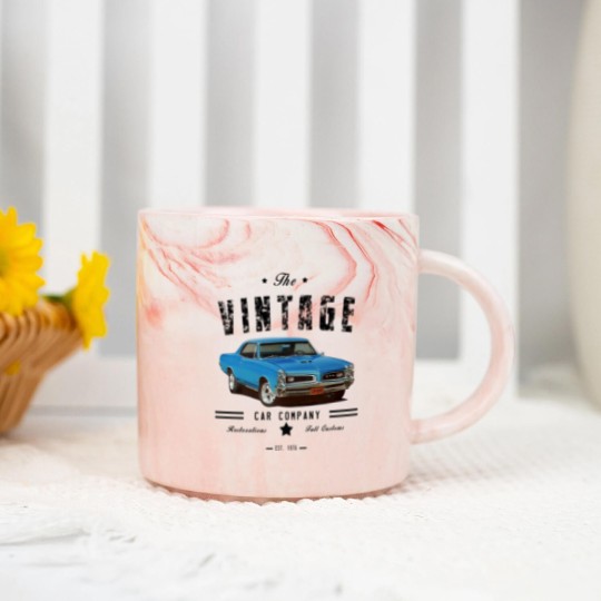 Discover Vintage Car Company Marble Mugs