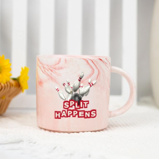 Discover Bowling Split Happens Marble Mugs
