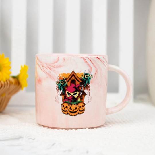 Discover Halloween Ninja Costume Pumpkin Cute Ninja Kids Marble Mugs
