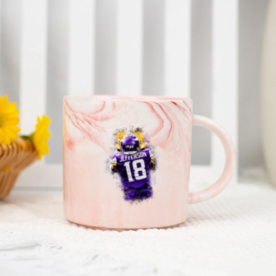 Discover Jefferson - Justin Jefferson - Marble Mugs
