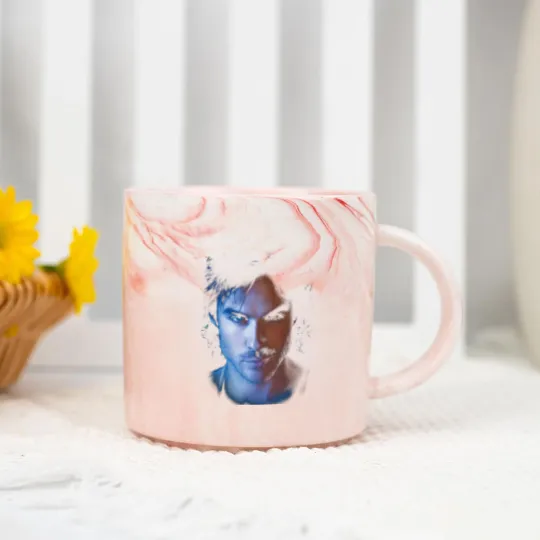 Discover The Vampire Diaries Damon birthday chirstmas Marble Mugs