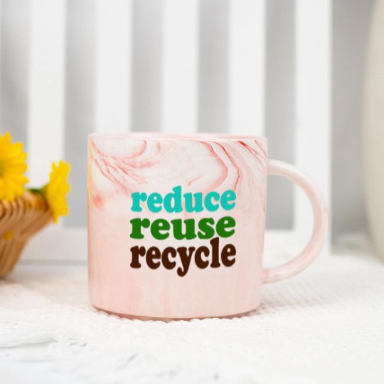 Discover Reduce Reuse Recycle Marble Mugs Marble Mugs