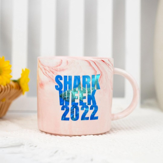 Discover Shark Week 2022 V-Neck Marble Mugs