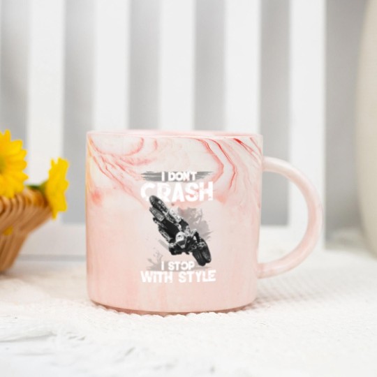 Discover I Don't Crash - I Stop With Style Marble Mugs