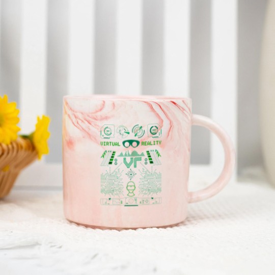 Discover Virtual Reality VR Retro Gamers Marble Mugs