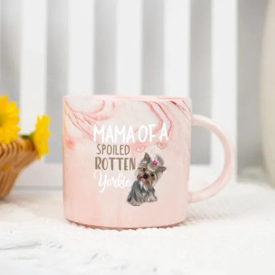 Discover Yorkie Dog Marble Mugs - Yorkie Mom, Dog Lover Gift Marble Mugs