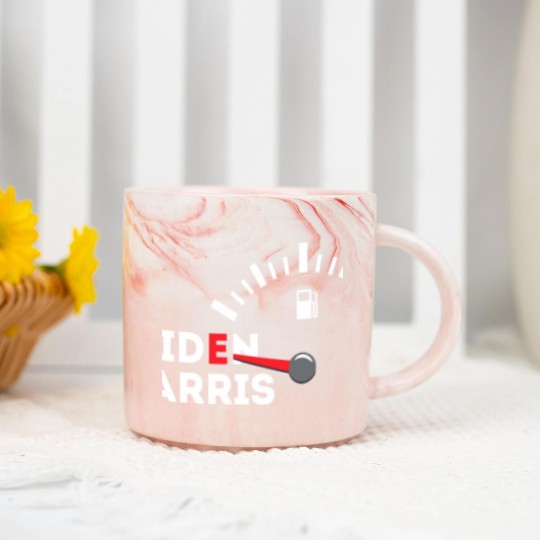 Discover Funny Biden Gas Marble Mugs | Empty Fuel Tank Gas Shortage Marble Mugs