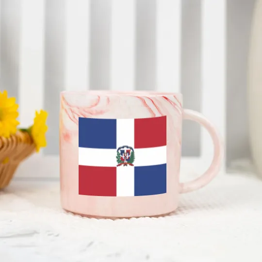 Discover AIFRIS Dominican Republic Flag Cotton Marble Mugs