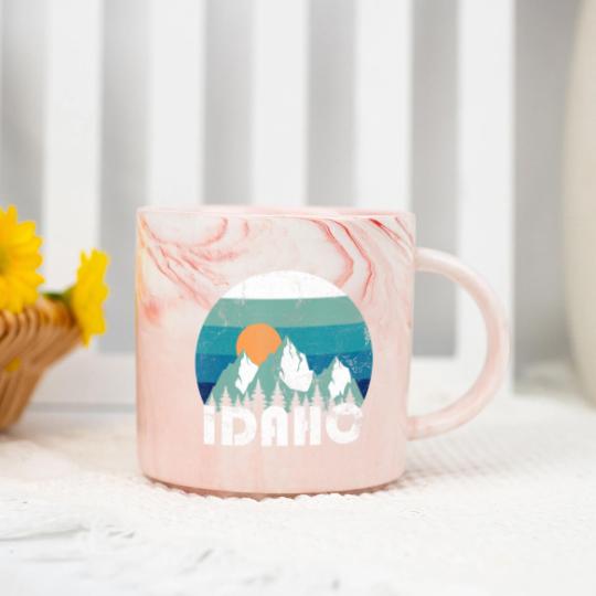 Discover Idaho State Retro Vintage Marble Mugs
