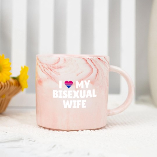 Discover Bisexual Pride - I Love My Bisexual Wife Marble Mugs