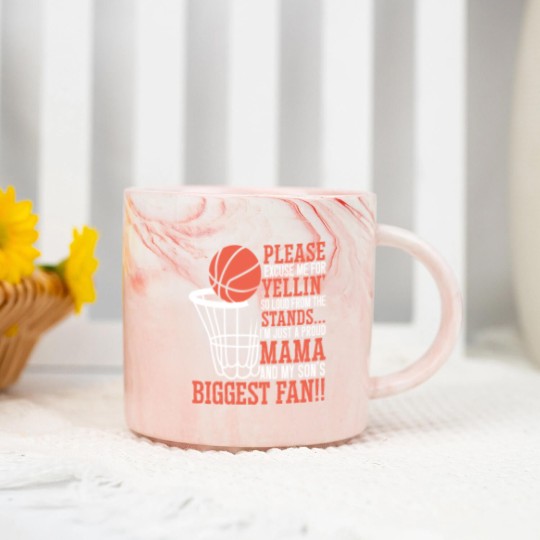 Discover Basketball Mama Player Hoop Junkie Mothers Day Mom Marble Mugs