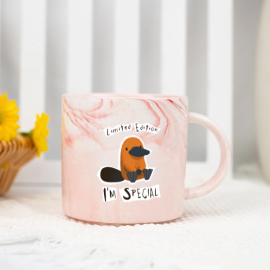 Discover  - I'm Special Platypus - Cute Weird Animal - Platypus - Marble Mugs