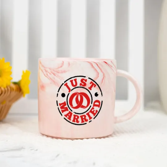 Discover Just Married Marble Mugs