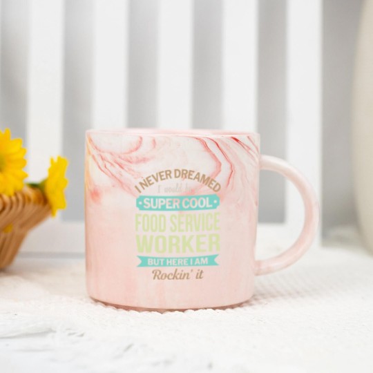 Discover Food Service Worker Gift Funny Appreciation Marble Mugs