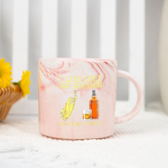 Discover I Like Golf And Bourbon And Maybe 3 People I Like Bourbon Marble Mugs