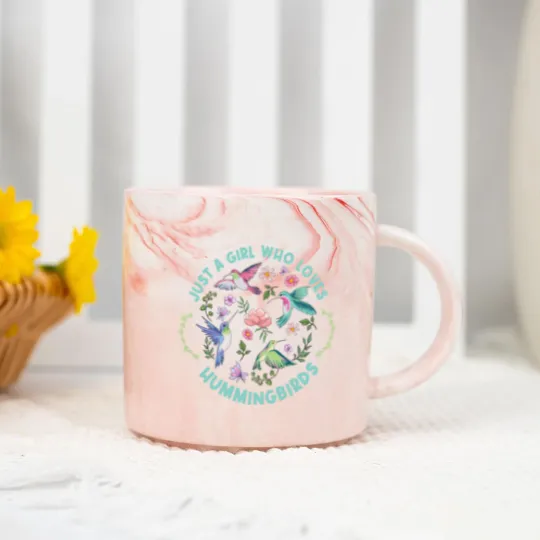 Discover Just A Girl Who Loves Hummingbirds Marble Mugs