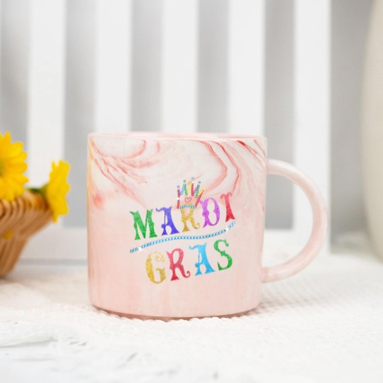 Discover Mardi Gras Crown Marble Mugs - Funny Mardi Gras Costume Marble Mugs