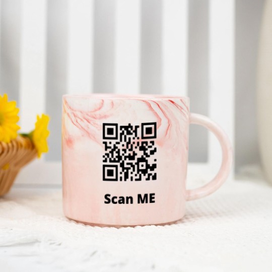Discover Rick Roll QR Code Marble Mugs