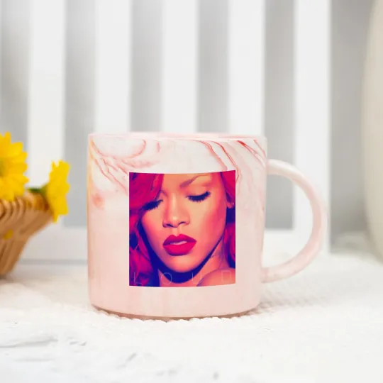 Discover Rihanna Singer Marble Mugs