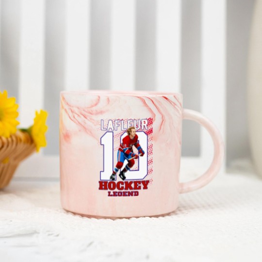 Discover Guy Lafleur 10 Canadian Hockey Legend Classic Marble Mugs