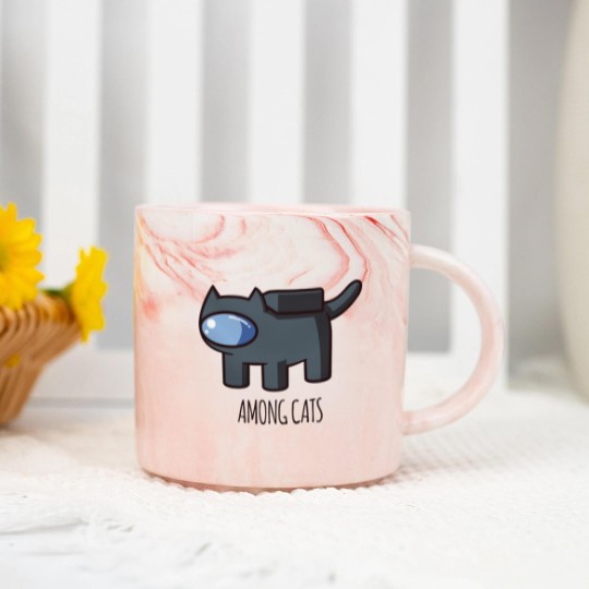 Discover Among Us black cat - Among Us - Marble Mugs
