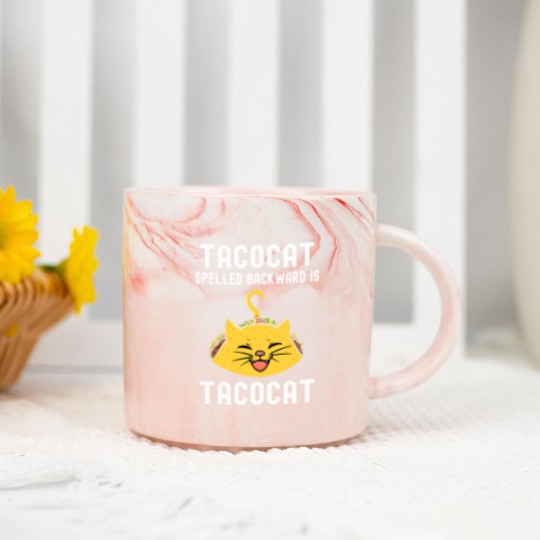Discover Tacocat Spelled Backward Is Tacocat Lover Cat & Taco Marble Mugs