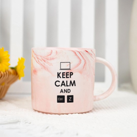 Discover keep calm and ctrl z Marble Mugs