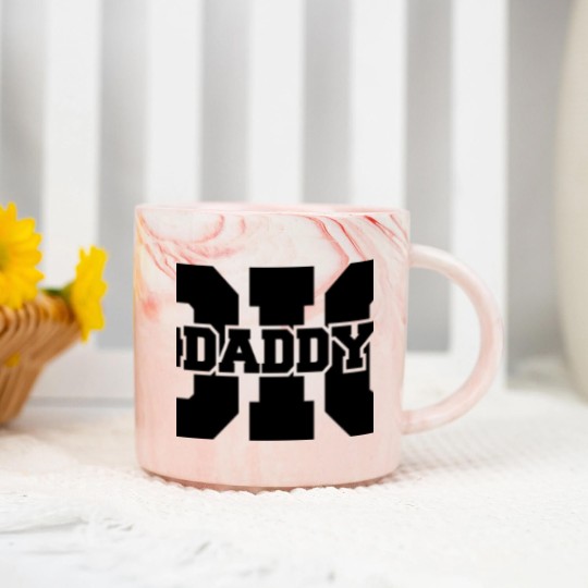 Discover Big Daddy father's day Dad father hero logo Marble Mugs