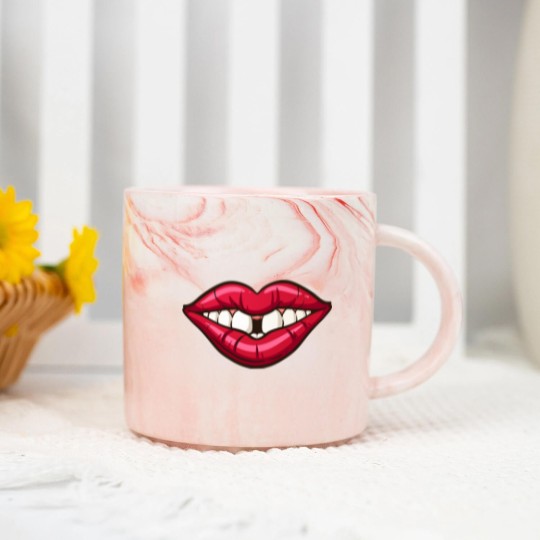 Discover Lips, Teeth, and Gap - Teeth And Lips - Marble Mugs