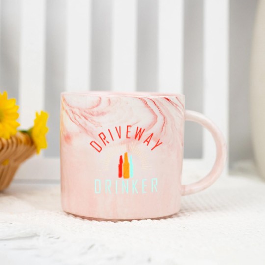Discover Driveway Drinker Marble Mugs Retro Vintage Funny Marble Mugs