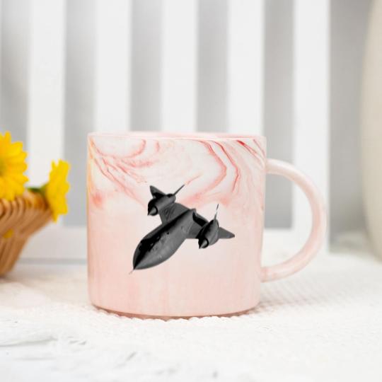 Discover SR-71B Blackbird Flying - Flying - Marble Mugs