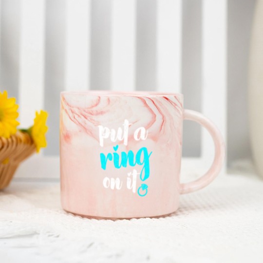 Discover Put a ring on it Marble Mugs