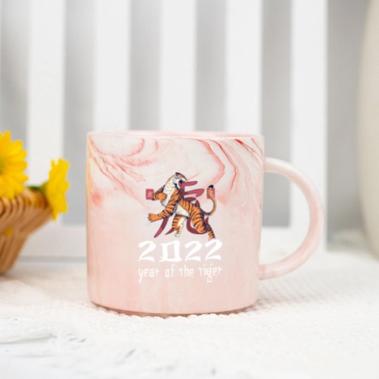 Discover Funny Happy Chinese New Year 2022 Year Of The Tiger 2022 Marble Mugs