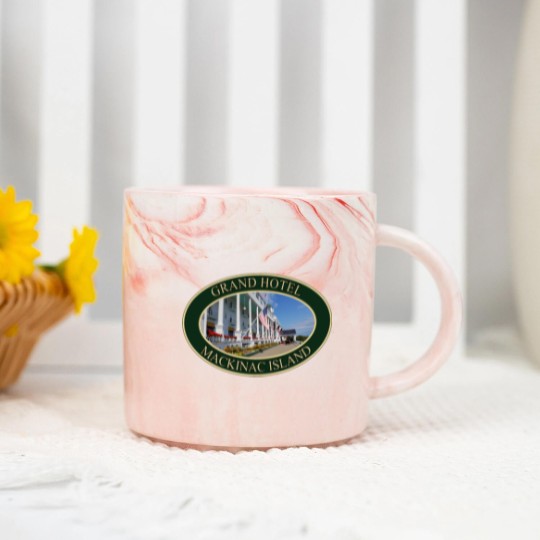 Discover Grand Hotel on Mackinac Island, Michigan Marble Mugs